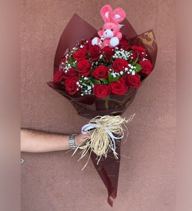 Özel Tasarım Kırmızı Gül Buketi